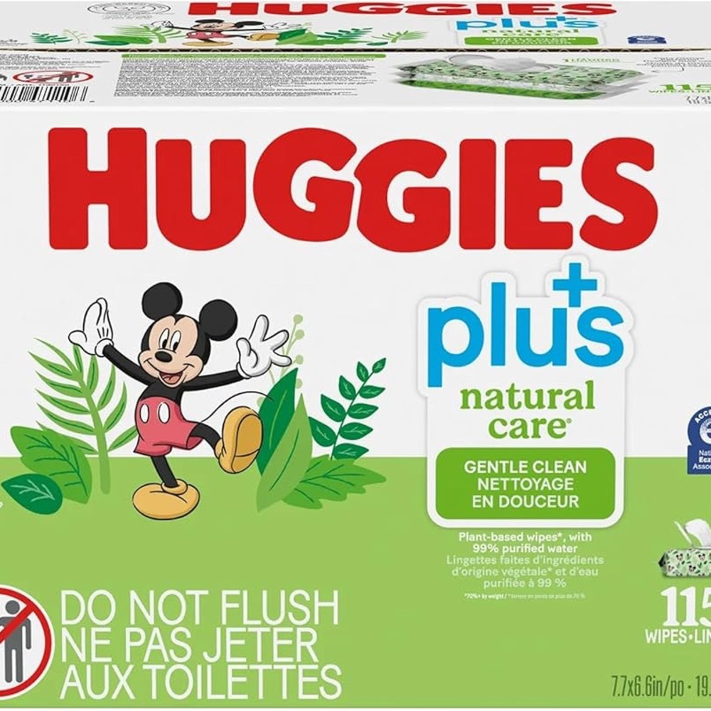 Huggies Natural Care Plus Baby Wipes - White